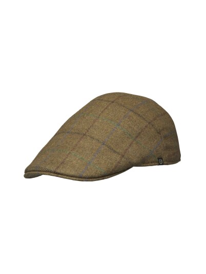 Chevalier Dalton Tweed Sixpence Cap Oak Brown Checked 56 56
