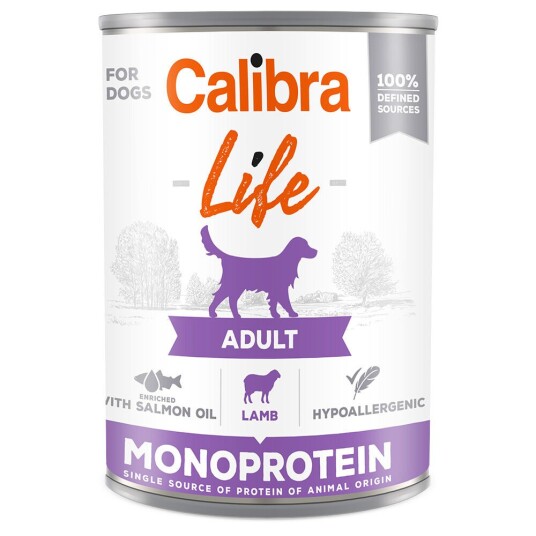 Calibra Dog Life Voksen 6 X 400 G Lam