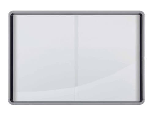 Nobo Innglasset Tavle Med Skyvedører For Innendørsbruk 18xa4 Magnetisk Hvit