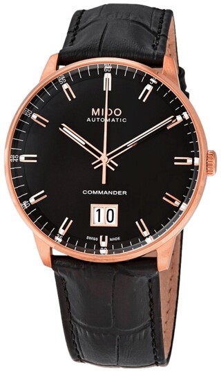 Mido Herreklokke M021.626.36.051.00 Commander Sort/Lær Ø42 mm