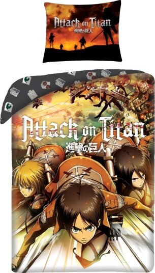 Attack On Titan Sengetøj   100 Procent Bomuld