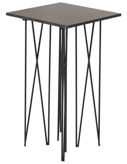 Venture Design Stone sidebord Svart 40 x 40 cm