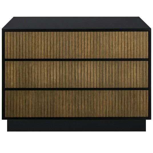 Englesson Line Burned Walnut Kommode med 3 Skuffer Svart