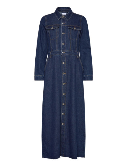 Vero Moda Vmmolly Ls  Ank Denim Dress   Blue   XS