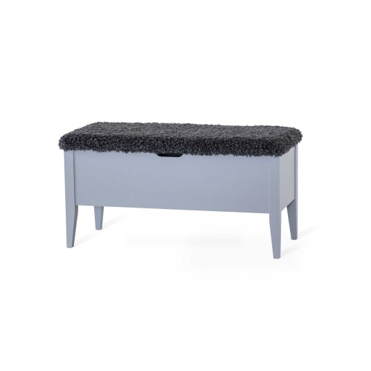 Torkelson Klinte bänk Grålack/fårpäls 92 x 46 cm Grå