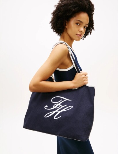 Tommy Hilfiger Th Summer Tote Canvas Navy ONE SIZE