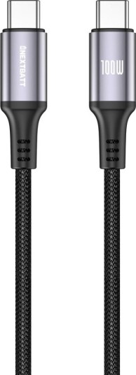NEXTBATT USB-C til USB-C kabel 100W, 5A, 1m - Svart
