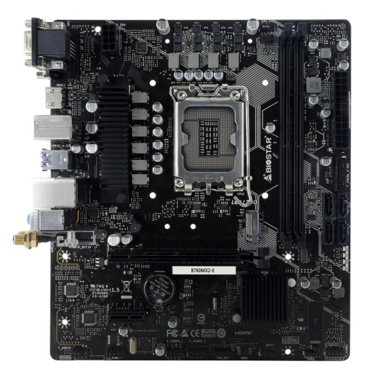 Biostar B760MX2-E Micro-ATX Hovedkort LGA 1700 DDR5 Biostar B760MX2-E Micro-ATX Hovedkort LGA 1700 DDR5