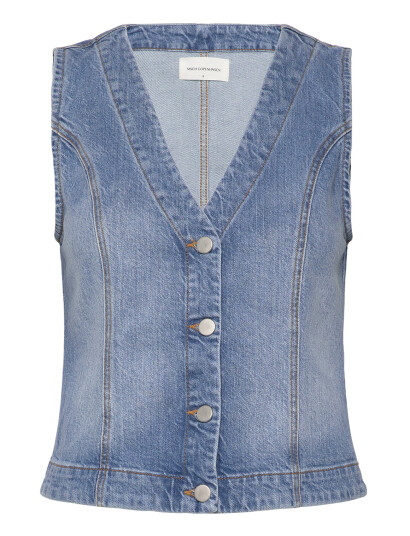MSCH Copenhagen Mscheli Ada Denim Vest - Blue - XS MSCH Copenhagen Mscheli Ada Denim Vest - Blue - XS