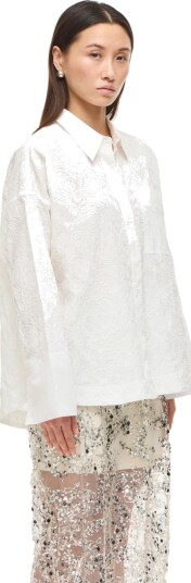 ROUGE EDIT Rouemma L/S Oversized Shirt/Pf   White   40