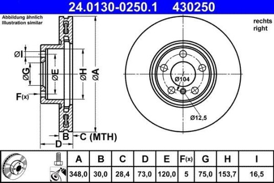 Ate Bremsecaliper ATE 24.3606 9950.5