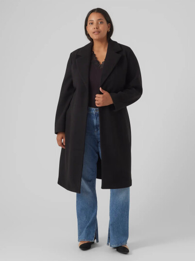 Vero Moda Curve Fortuneaya Long Coat Sort 44
