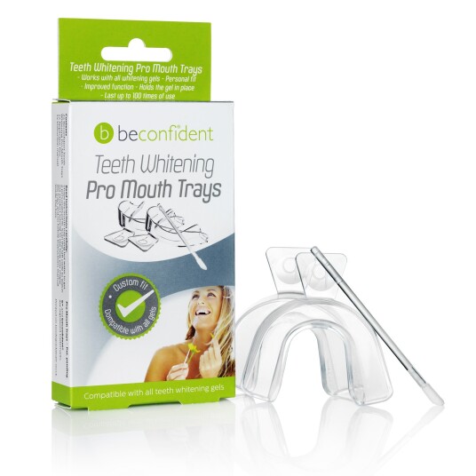 Beconfident Teeth Whitening Pro Mouth Trays 2 pack with pen applicator