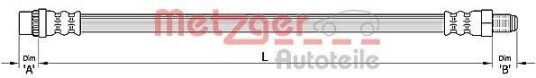 Bremseslange METZGER 4110455 Bremseslange METZGER 4110455