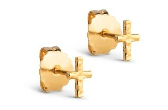 Enamel Copenhagen Protective Cross Studs Forgylt Sølv Sterling 925