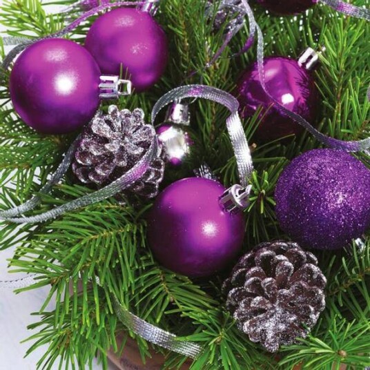 Lunsj serviett Adventkuler i lilla fra Ambiente