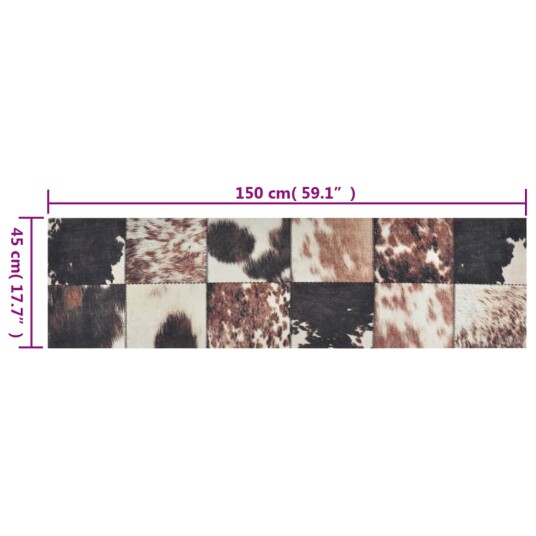 vidaXL Kjøkkenteppe vaskbar Animal Skin 45x150 cm fløyel vidaXL Kjøkkenteppe vaskbar Animal Skin 45x150 cm fløyel