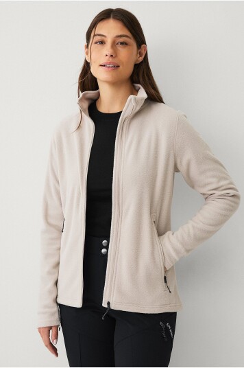 Áhkká Fleeceskjorte Fleece Basic W Beige