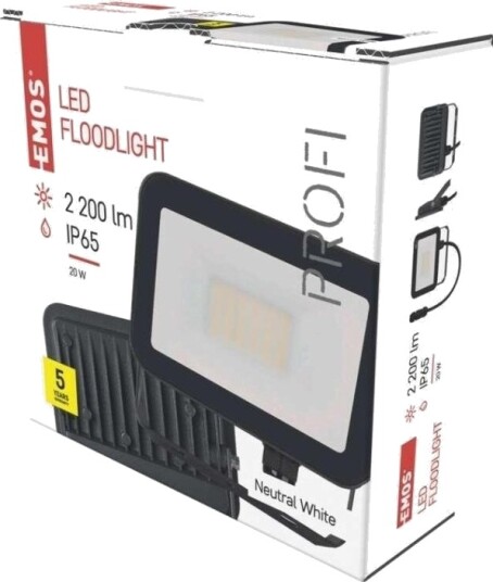 Emos Led Projektør Profi Zs2622 20W 2200Lm 4000K Ip65 Svart