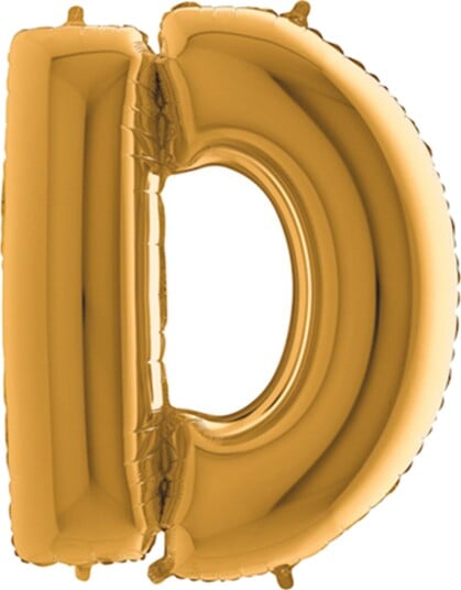 Ballongkungen Bokstavballong Gull Metallic Bokstav D 1504G
