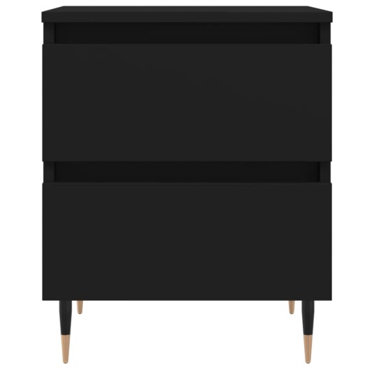 vidaXL Nattbord 2 stk svart 40x35x50 cm konstruert tre