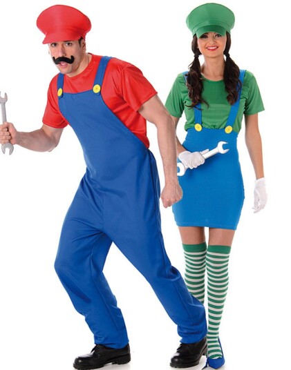 Joker Luigi og Mario Inspirert Parkostyme
