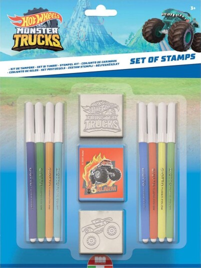 Hot Wheels Stempelsett Med Tusjer 11 Deler