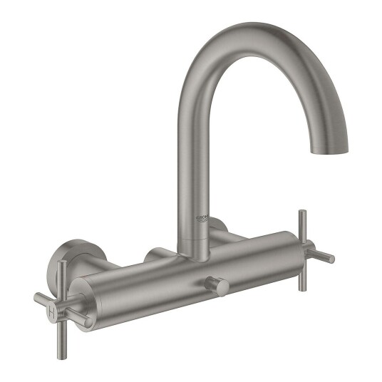 Grohe Atrio 2-greps badekarbatteri Supersteel Grohe Atrio 2-greps badekarbatteri Supersteel