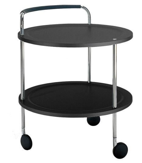 SMD Design Trolley Round basic serveringsvogn mørkegrå, kromstativ