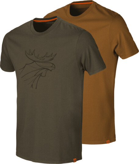 Härkila Men´s Härkila Graphic T-Shirt 2-Pack Grønn XL Man Härkila Men´s Härkila Graphic T-Shirt 2-Pack Grønn XL Man