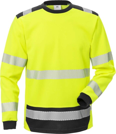 Fristads T-Shirt Långärmad 7724 Thv, Klass 3 Varsel Gul/svart L