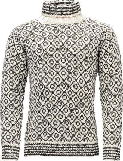 Devold Svalbard Sweater High Neck Offwhite/anth . XL