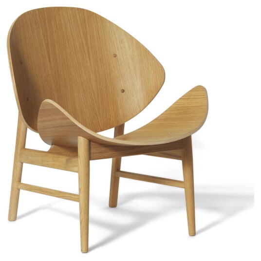 Warm Nordic THE ORANGE Loungestol, Hvitoljet massiv eik