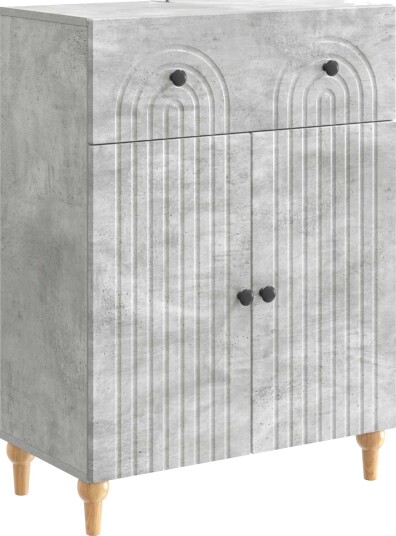  Serviesskap Betonggrå 66 x 34,5 x 90 cm Konstruert tre