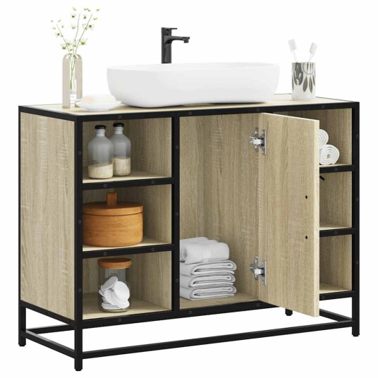 Servantskap sonoma eik 80x33x60 cm konstruert tre 8721102843495