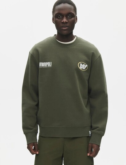 WOOD WOOD Wwjames Team Crew Neck 25219 Khaki green S WOOD WOOD Wwjames Team Crew Neck 25219 Khaki green S