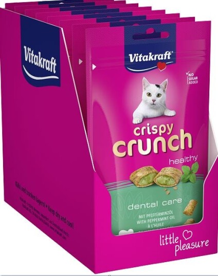 Vitakraft Crispy Crunch Dental Kattegodteri med Peppermynte 60 g