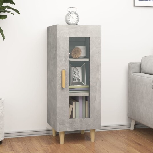 vidaXL Skjenk betonggrå 34,5x34x90 cm konstruert tre vidaXL Skjenk betonggrå 34,5x34x90 cm konstruert tre