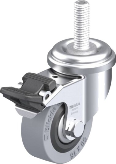 Blickle 359448 Lra-Vpa 50G-Fi-Fa-Gs10 Styrehjul Med Bremse Hjuldiameter 50 Mm Bæreevne (Maks.) 40 Kg 1 Stk