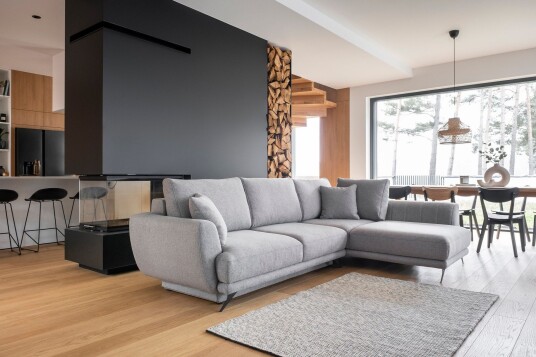 Larde sofa med Sjeselong Høyre Lysegrå Larde sofa med Sjeselong Høyre Lysegrå