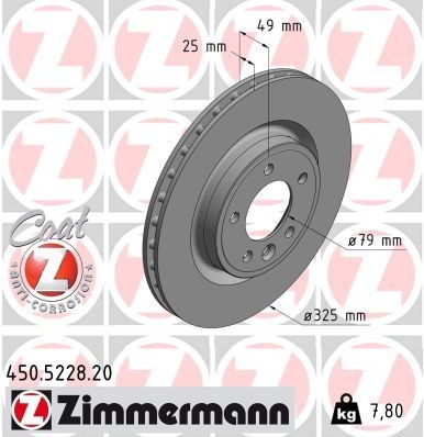 Bremseskive ZIMMERMANN 450.5228.20