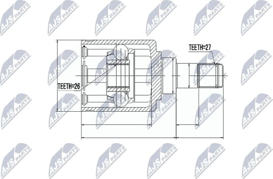 Nty Drivknute drivaksel NTY NPW BM 006