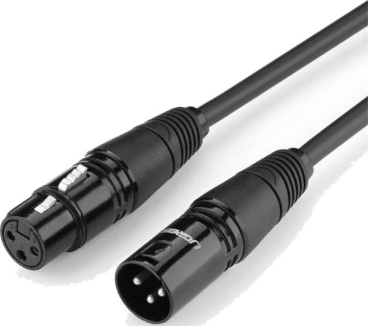UGREEN XLR hann til hunn mikrofon forlengelse lydkabel, 3m - svart