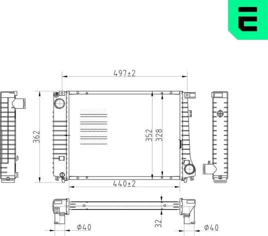 ERA 673265 Radiator motorkjøling