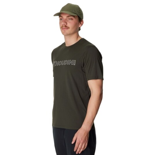 Houdini M's Pace Air Message Tee Green Illusion