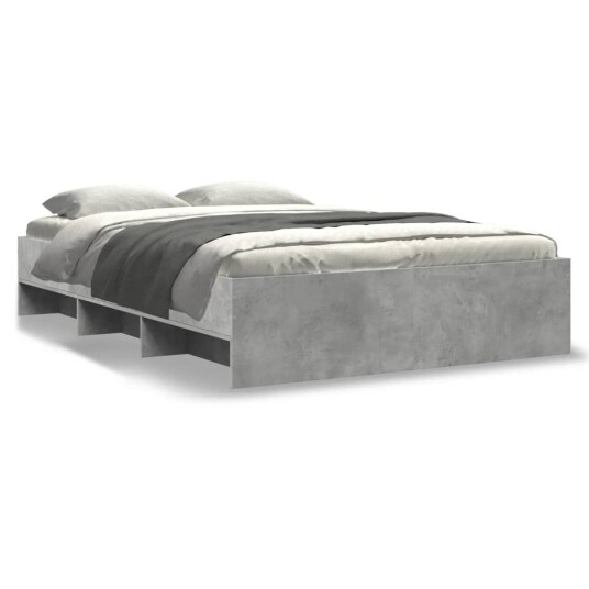  Sengeramme betonggrå 120x190 cm konstruert tre 8721102857027