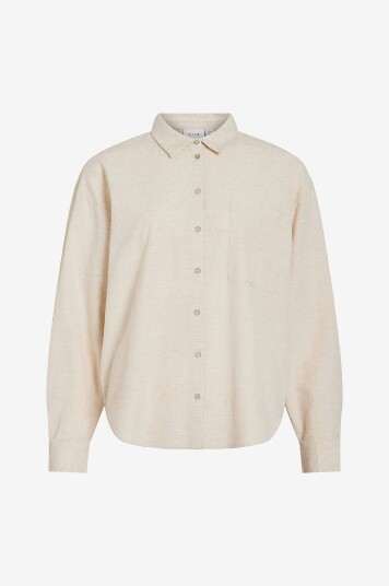 Vila Skjorte viPrisilla L/S Loose Beige