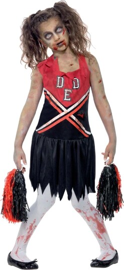 Smiffys Kostymer   Zombie Cheerleader   søt/Svart   Smiffys   10 12 år 140 152   Kostymer Rød