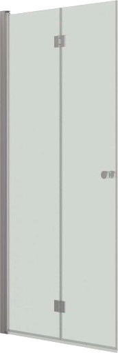 Dansani Match B Foldedør B70-100xh200cm Sateng / 100cm Klart Glass