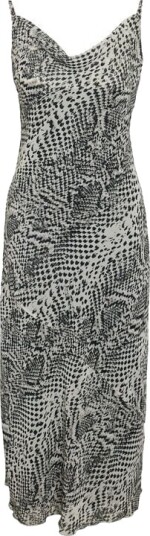Noisy May Lang kjole NMAMIRA SINGLET CHIFFON DRESS NOOS XS til L Damer svart beige